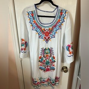 Mexican floral dress XL